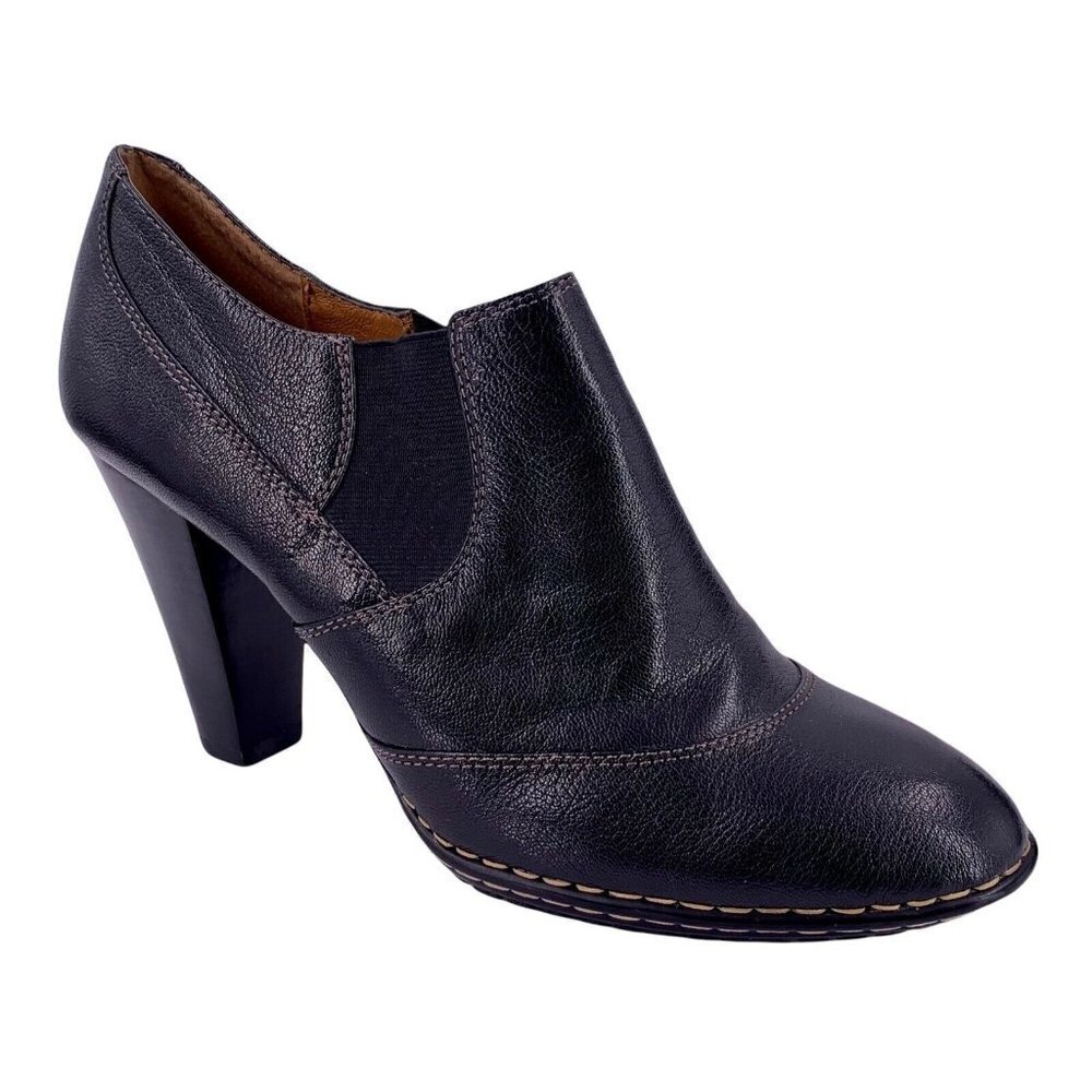 Sofft SIMOLA Black Leather Ankle Booties Size 10